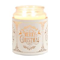 Aroma White Merry Christmas Jar Sleeve & Wax Melt Warmer Extra Image 1 Preview